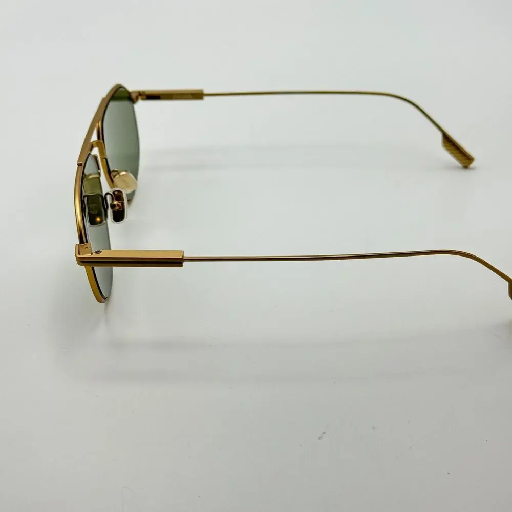Ermenegildo Zegna Sunglasses EZ0289 35N Light Bronze Frame Green Lens 56mm New